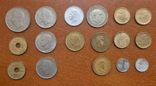 Lote colección monedas PESETAS