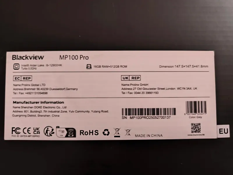 Pc Blackview MP100 PRO, Intel® i9 afbeelding 6