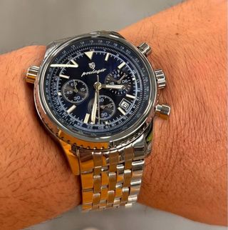 Reloj Cronógrafo Azul y Plateado