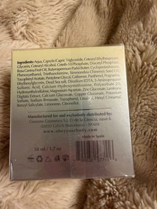 ObeyYourBody Mineraux Crema Restauradora Nocturna