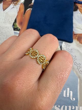 Anillo Tory Burch Dorado talla 54