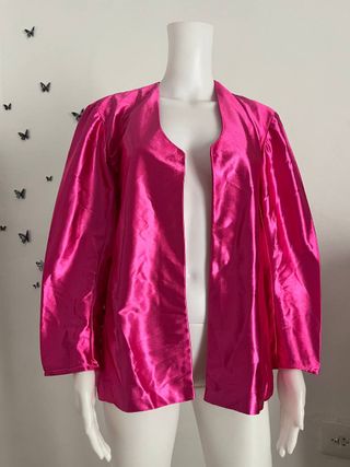 Americana Rosa Satén Talla L