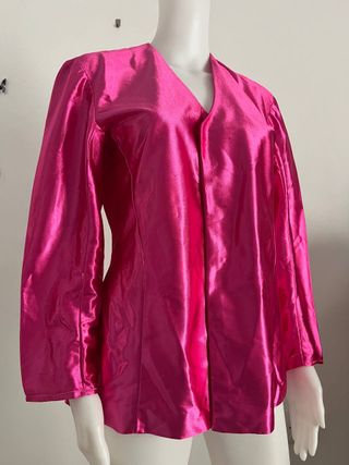 Americana Rosa Satén Talla L