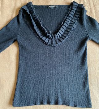 Jersey Georges Rech Negro Talla 1 Cachemira