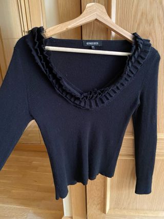 Jersey Georges Rech Negro Talla 1 Cachemira