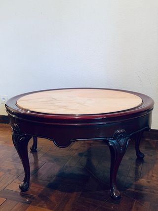 Mesa auxiliar mármol estilo Luis XV vintage