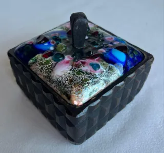 2 Scatole Portagioie Art Deco Smalto 1970