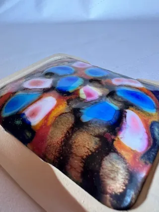 2 Scatole Portagioie Art Deco Smalto 1970