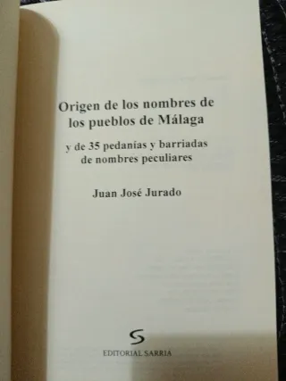 Origen de los nombres de los pueblos de Málaga