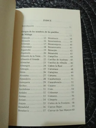 Origen de los nombres de los pueblos de Málaga