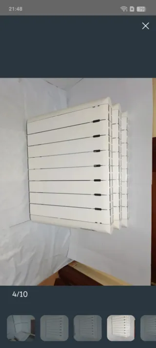 Radiadores de metal blancos