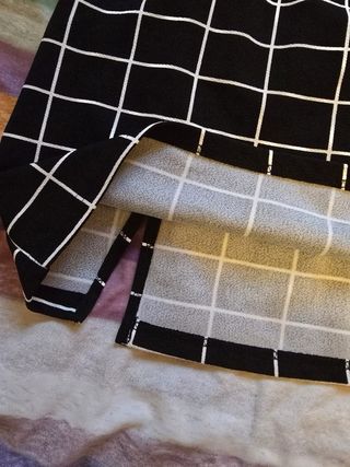 Falda mini cuadros blanco y negro