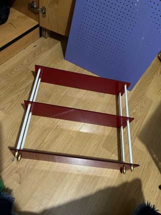 Estantería de 3 baldas roja