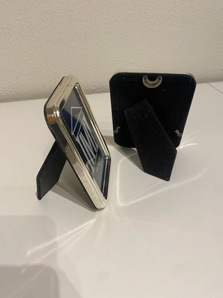 Portafotos plateado metal 9x13 cm