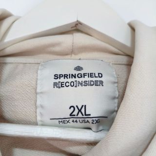 Sudadera Springfield Beige con Capucha Talla 2XL (