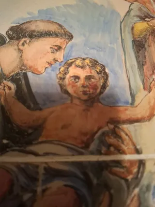 Azulejo pintado a mano S. Antonio de Padua