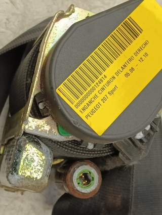 ENGANCHE CINTURON DELANTERO DERECHO PEUGEOT 207 8