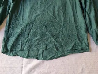 Blusa Zara verde con bordados
