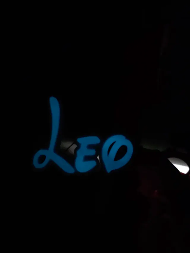 Nombre personalizado 3d fosforescente