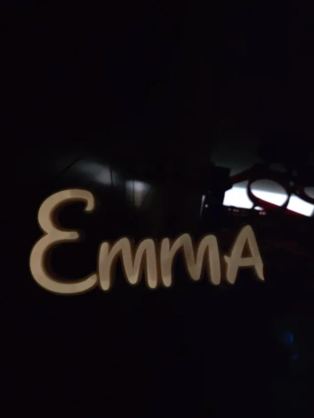 Nombre personalizado 3d fosforescente