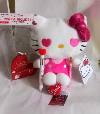Peluche Hello Kitty, Portafoto, Penna, Portachiavi