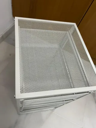 Cajonera metallica bianca a 3 cassetti