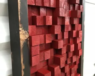 Difusor Acústico Madera Rojo