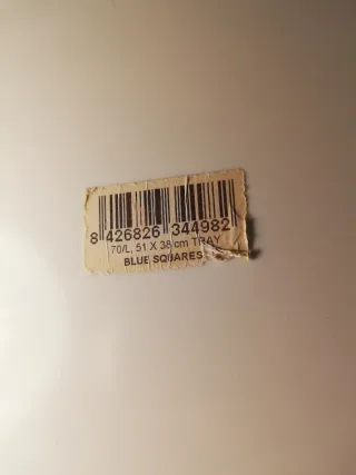 Bandeja grande con diseño de cuadrados