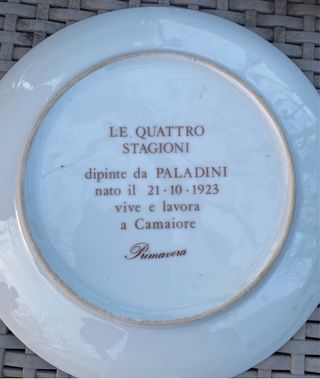 Set 4 Piatti Decorativi Le Quattro Stagioni