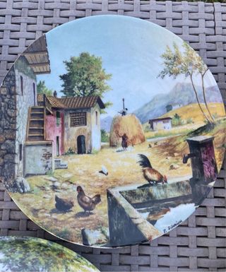 Set 4 Piatti Decorativi Le Quattro Stagioni