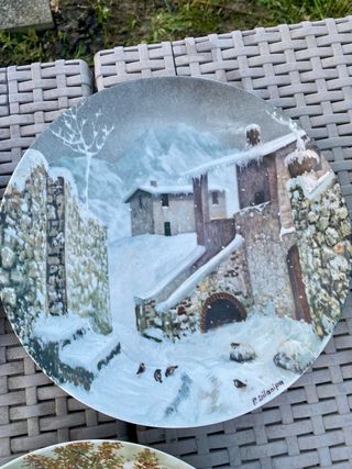 Set 4 Piatti Decorativi Le Quattro Stagioni