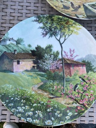 Set 4 Piatti Decorativi Le Quattro Stagioni