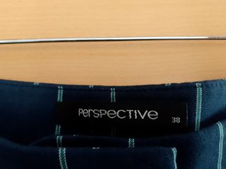 Pantalón recto rayas azul T.38