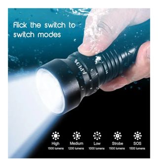 Linterna de buceo 1500LM IPX8