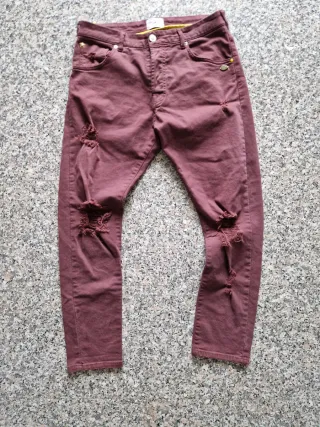 Jeans Berna viola strappati