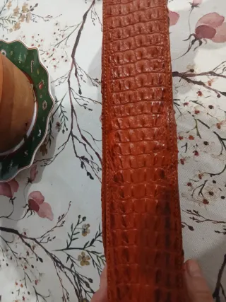 Bolso Piel Cocodrilo N.Y. Naranja
