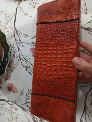 Bolso Piel Cocodrilo N.Y. Naranja