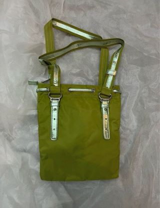 bolso de mano vintage verde