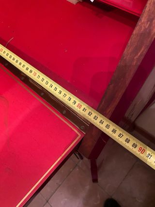 Escritorio Secreter Chinoiserie Lacado rojo