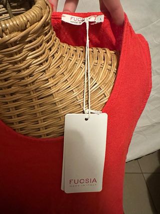 Abito Fucsia Lino e Viscosa