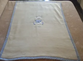 Manta bebé Pierre Cardin oso azul
