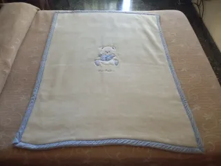 Manta bebé Pierre Cardin oso azul