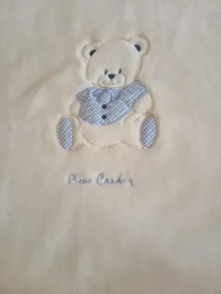 Manta bebé Pierre Cardin oso azul