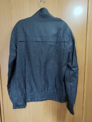 Chaqueta cuadros azul y gris