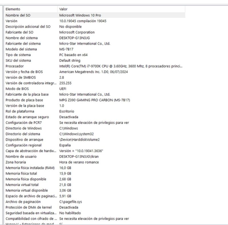 PC Gaming i7-9700k RTX 2060 16GB RAM afbeelding 3