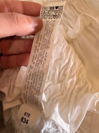 Blusa Zara Bianco Manica Lunga cotone