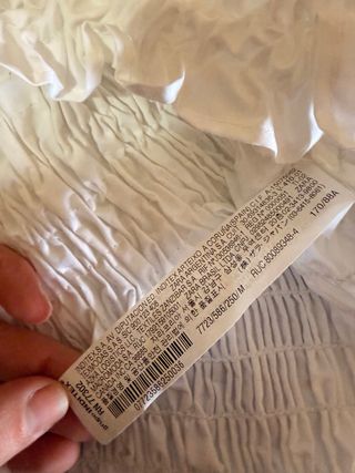 Blusa Zara Bianco Manica Lunga cotone