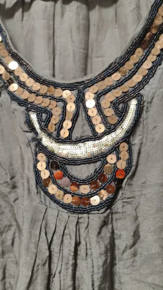 Túnica Boho XL Seda Algodón