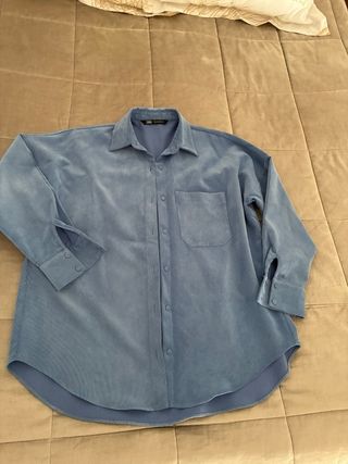 Sobrecamisa Micropana Oversize Zara Azul