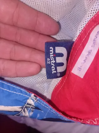 Bañador estampado floral azul